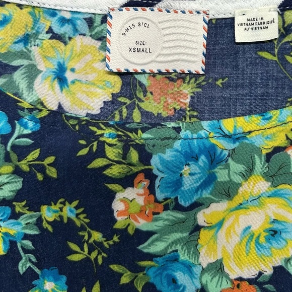 Anthropologie 9-HI5 STCL Mixed Print 3/4 Sleeve Scooped Neck Tee Shirt - XS - Picture 4 of 6